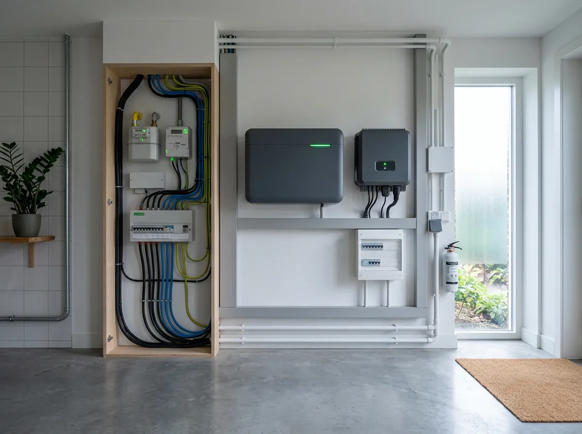 Thuisbatterij 15 kWh laten installeren, prijs en advies Thuisbatterij van 15 kWh, thuisbatterij met omvormer en meterkast, geïnstalleerd door LaadNederland